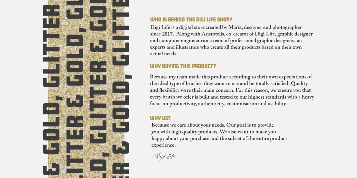 Gold and Glitter Procreate Brushes 7