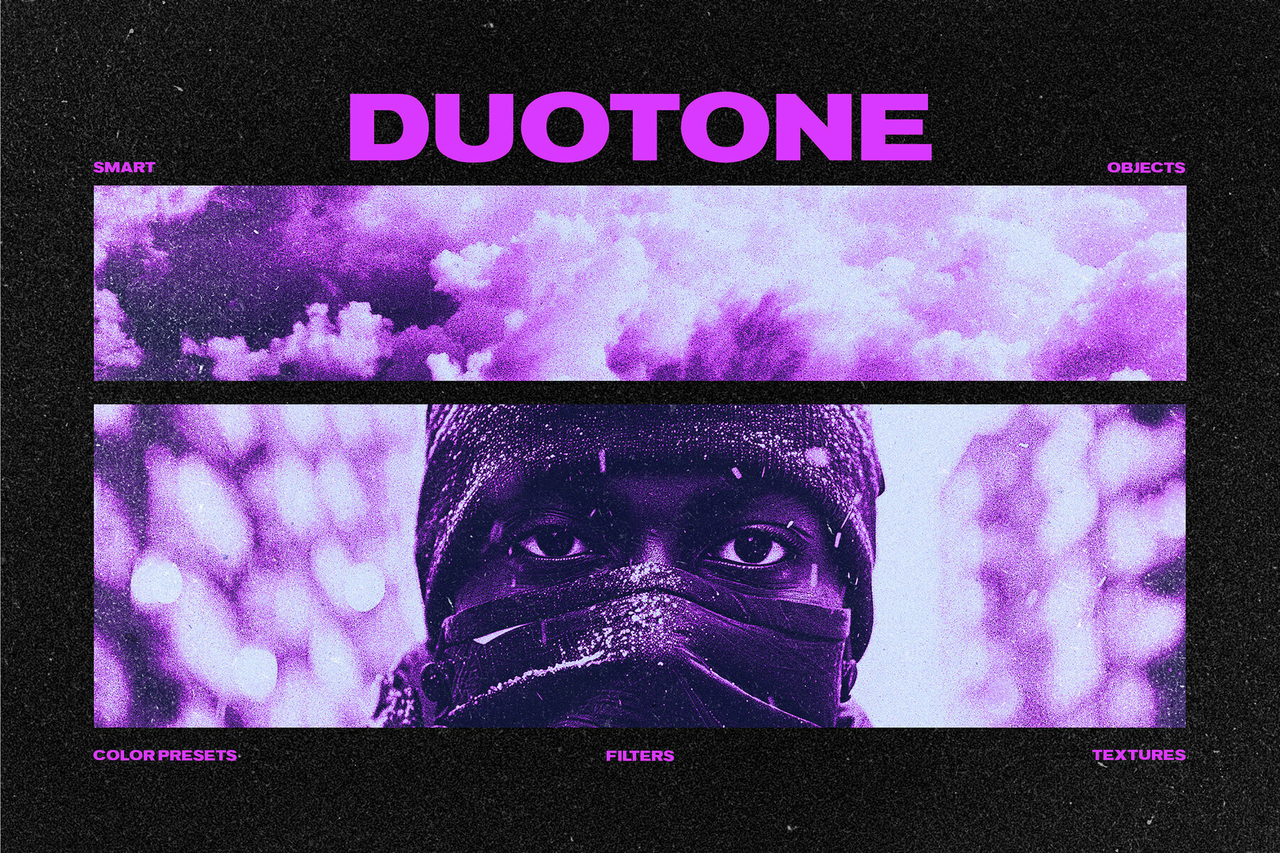 Retro Grainy Duotone Photo Effect 1