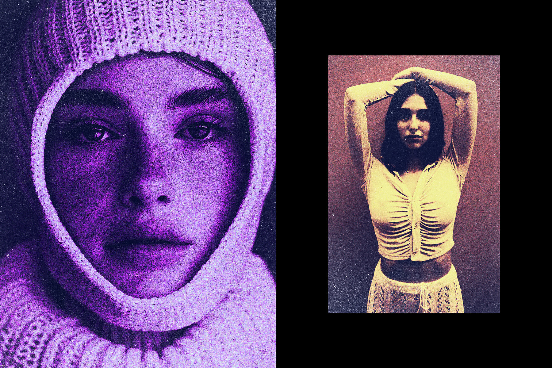 Retro Grainy Duotone Photo Effect 2