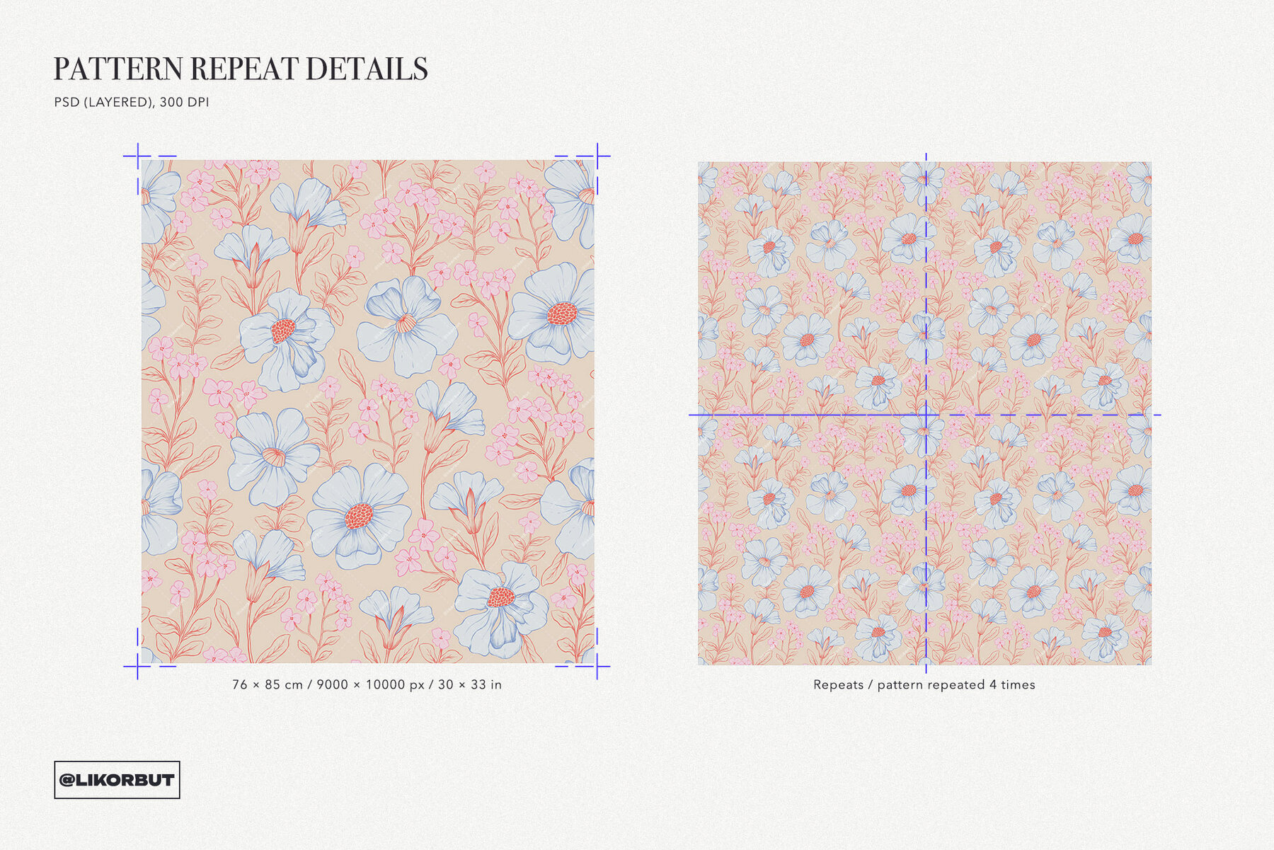 Mirage Floral Sketch Pattern and Graphics 3