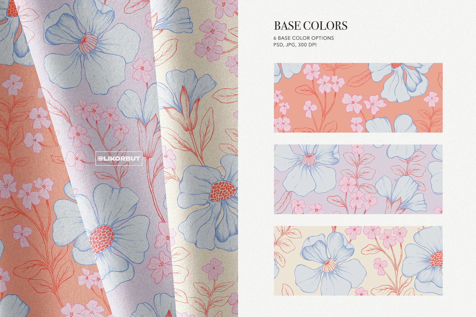 Mirage Floral Sketch Pattern and Graphics 5