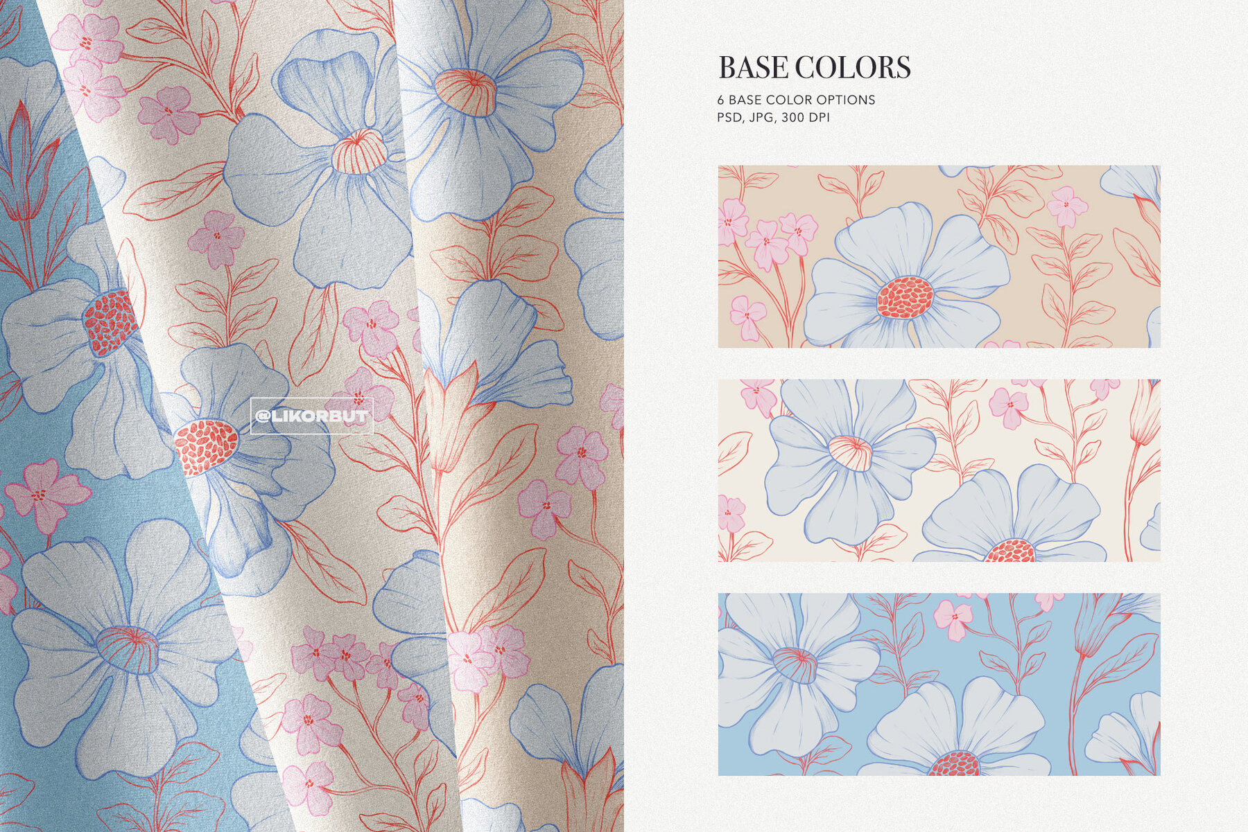 Mirage Floral Sketch Pattern and Graphics 6