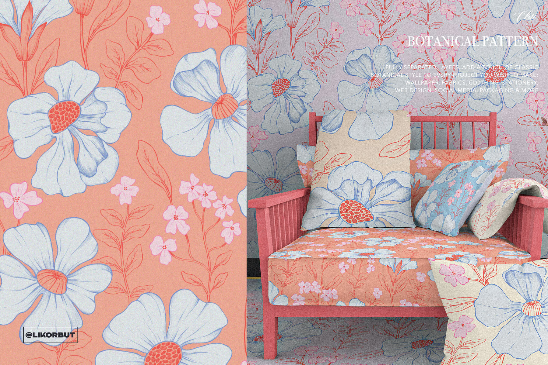 Mirage Floral Sketch Pattern and Graphics 7