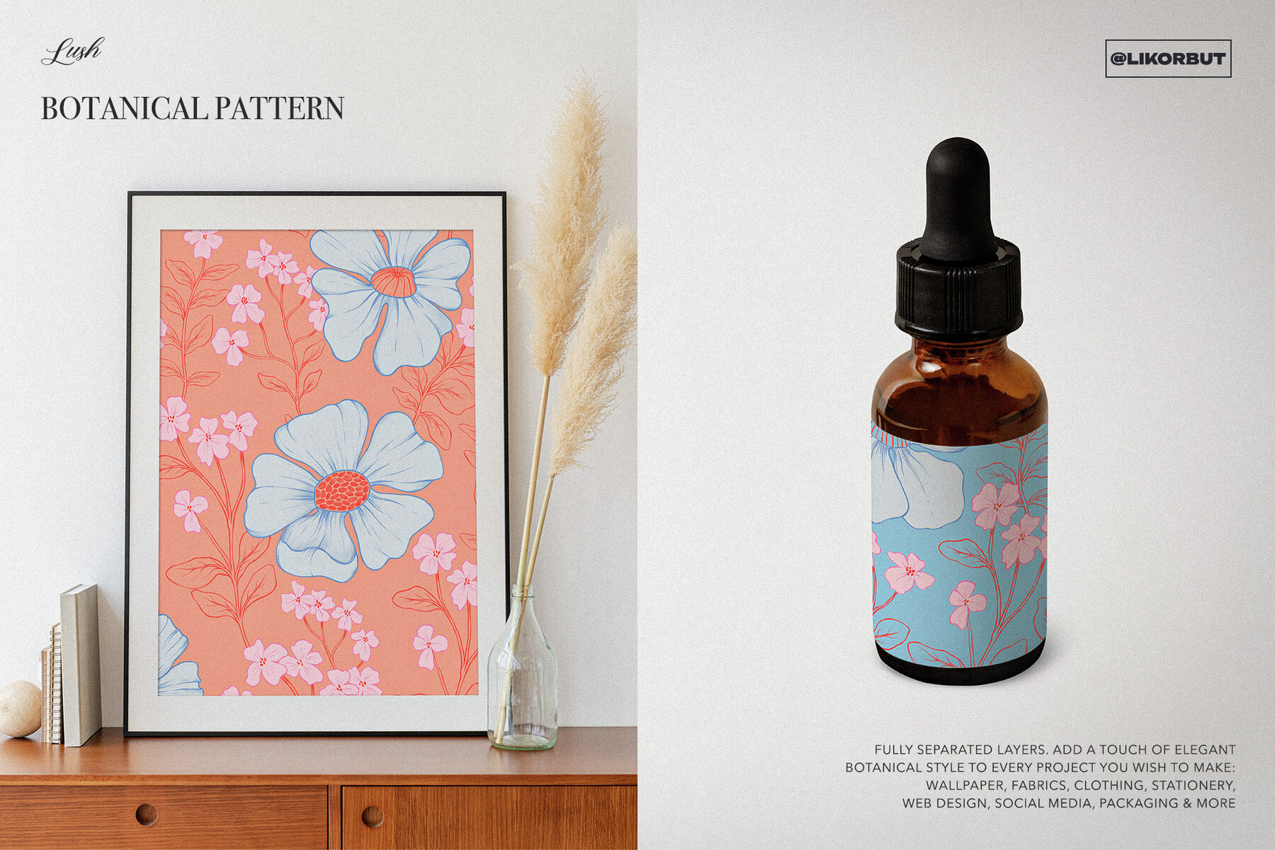 Mirage Floral Sketch Pattern and Graphics 9