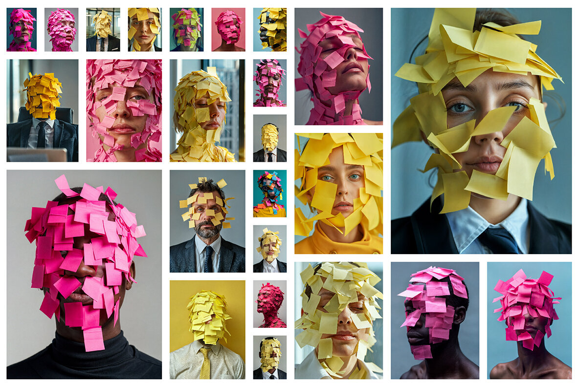 Post its faces 2