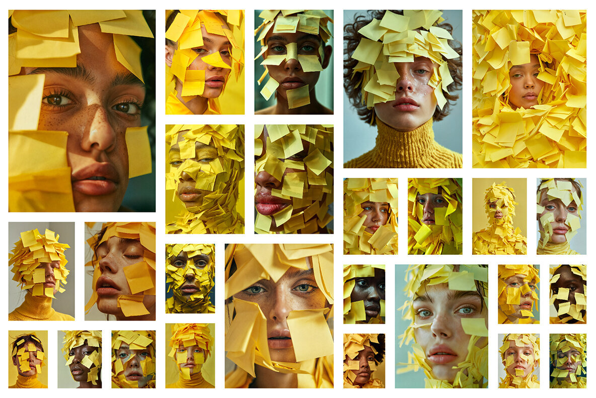 Post its faces 3