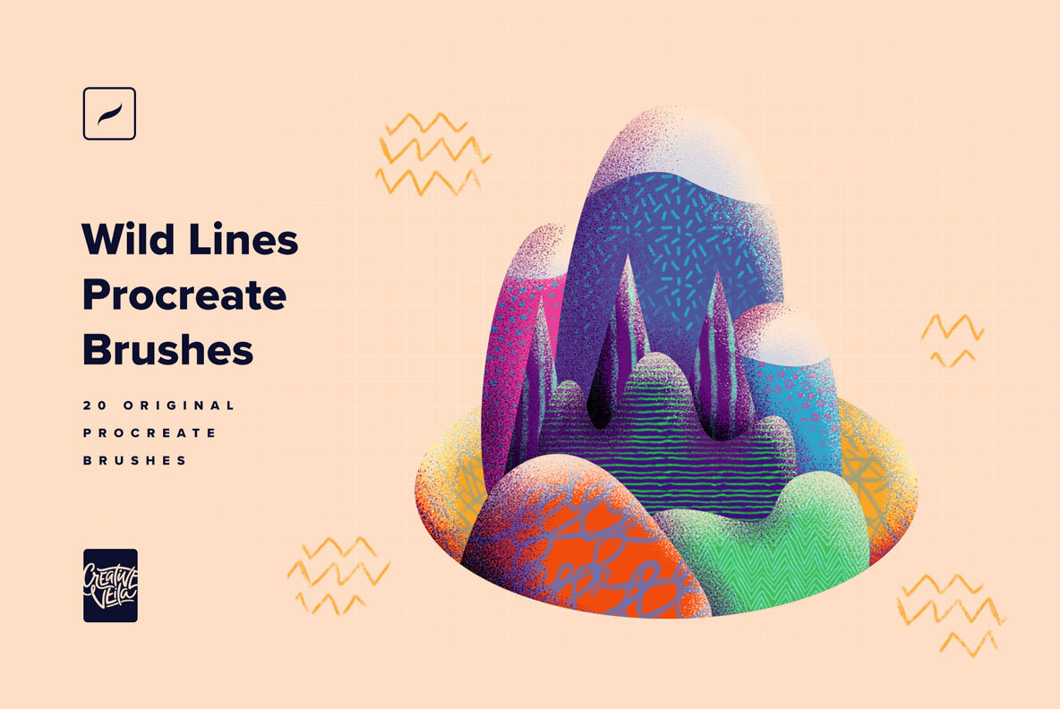 Wild Lines Procreate Brushes 5