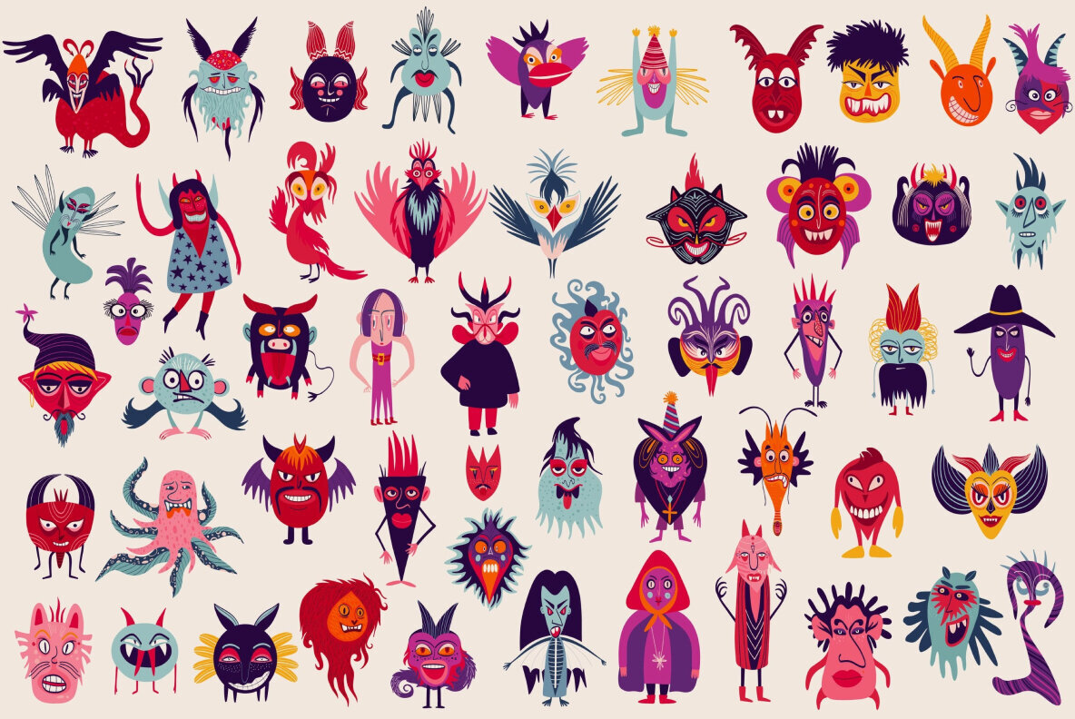 Halloween characters graphic bundle 3
