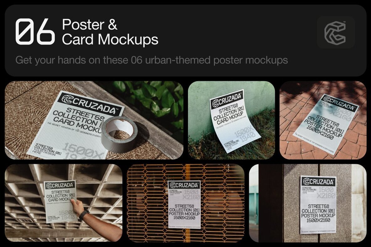 Poster and Card Mockups Street 58 1