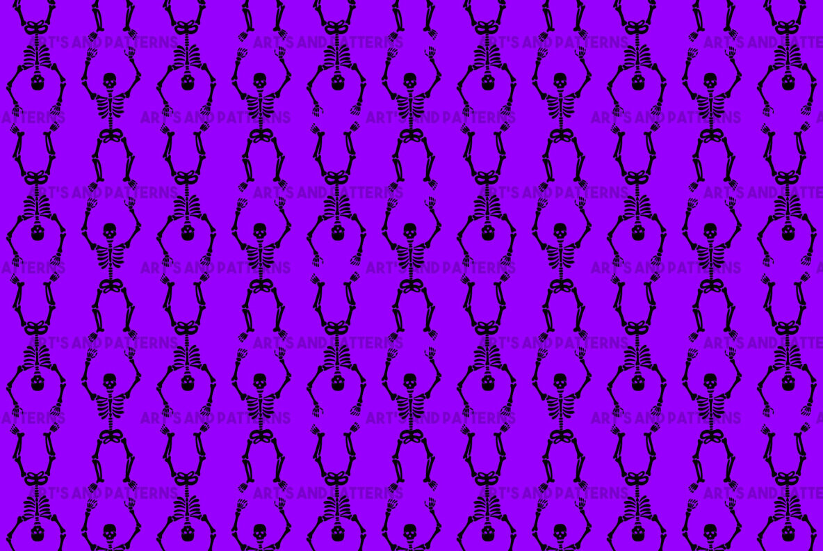 Halloween skeletons seamless patterns 2