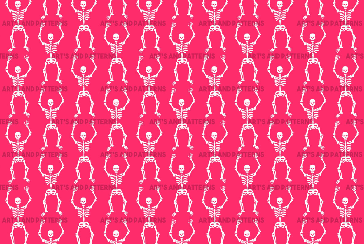 Halloween skeletons seamless patterns 5