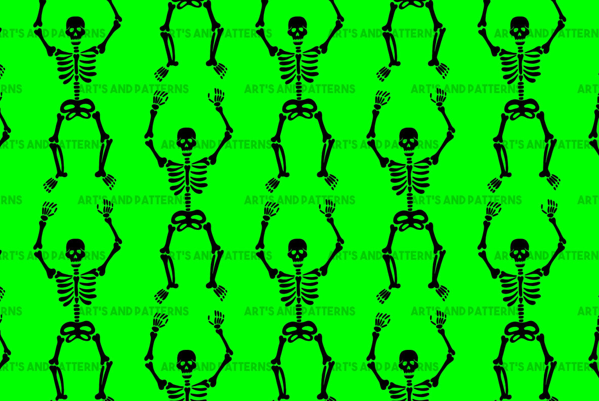 Halloween skeletons seamless patterns 6