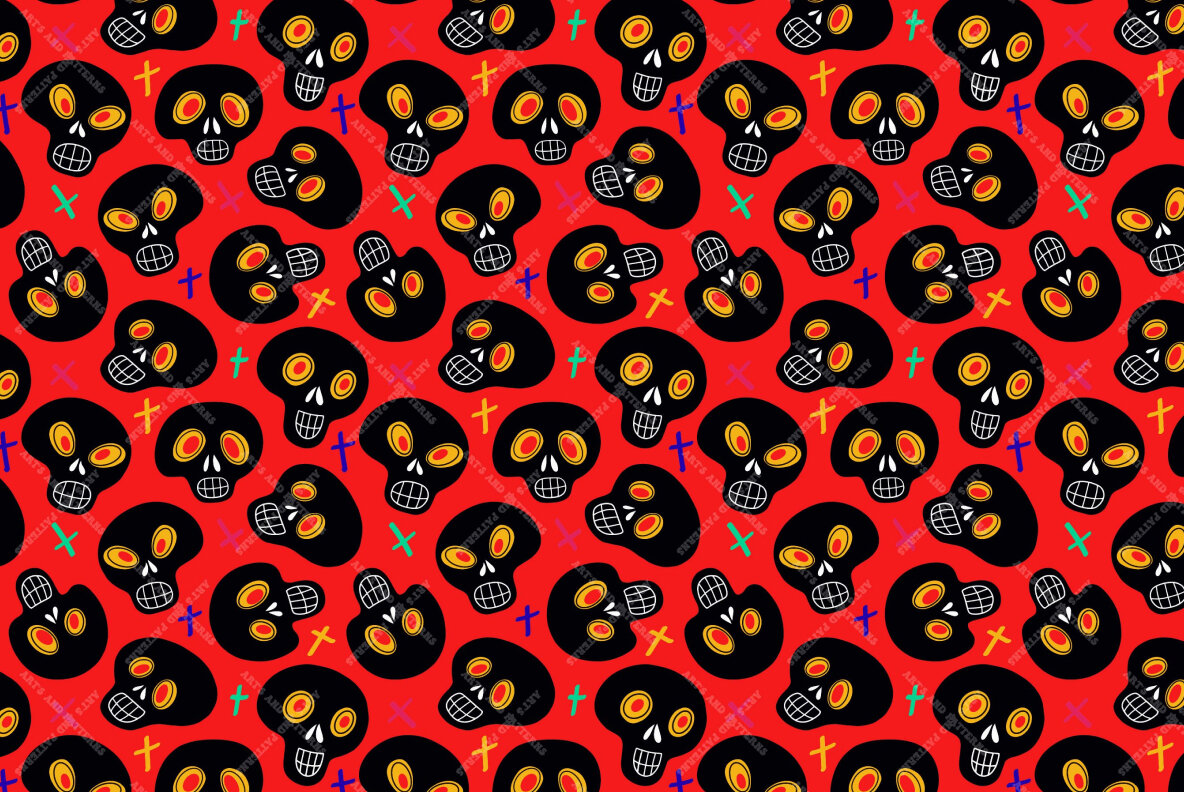 Creepy halloween patterns bundle 5