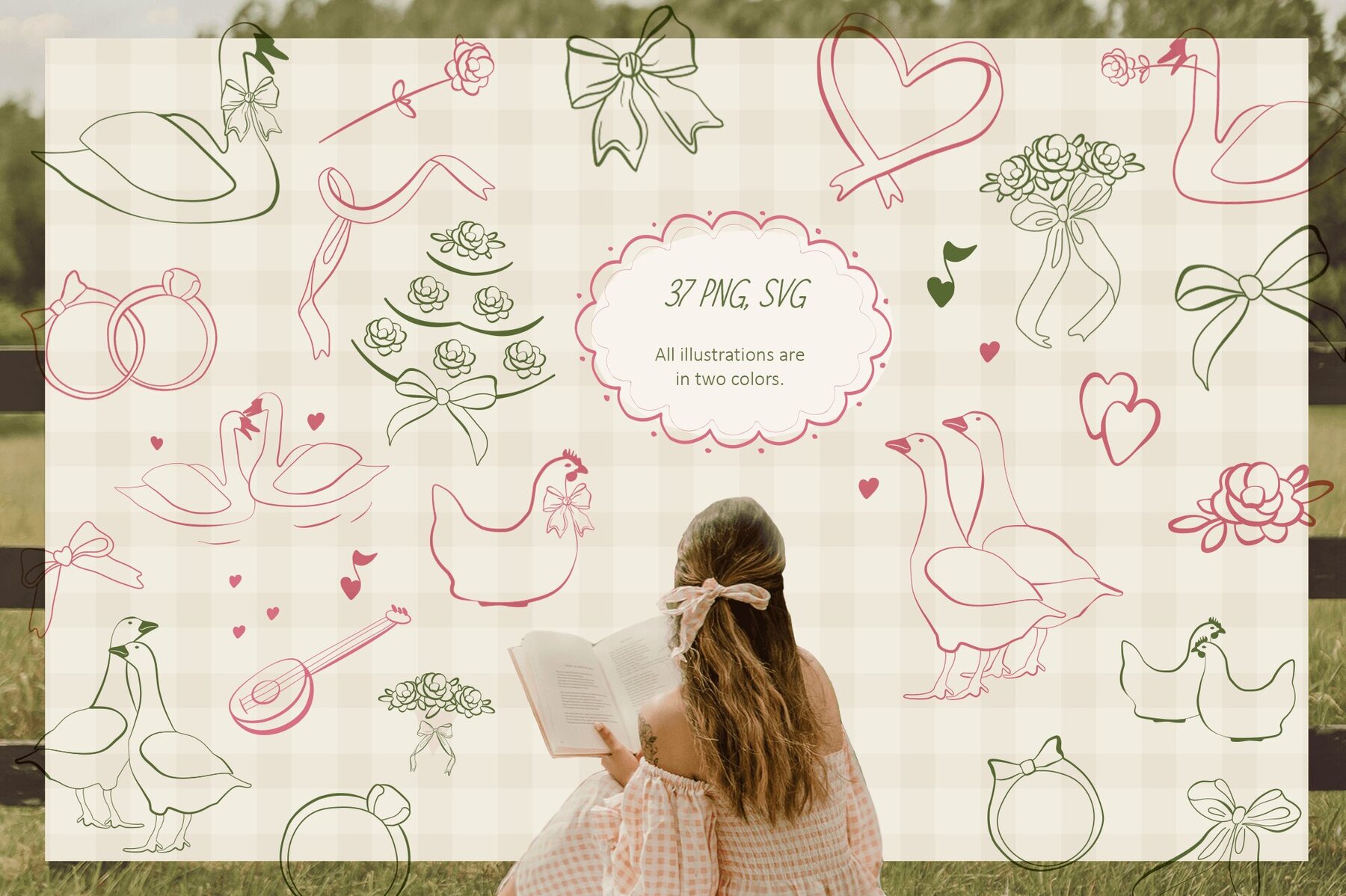 Village Amore vintage rural set 5