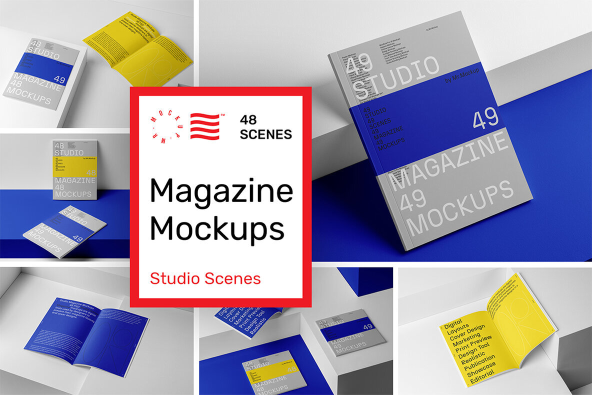 Magazine Mockups   Studio Scenes 1
