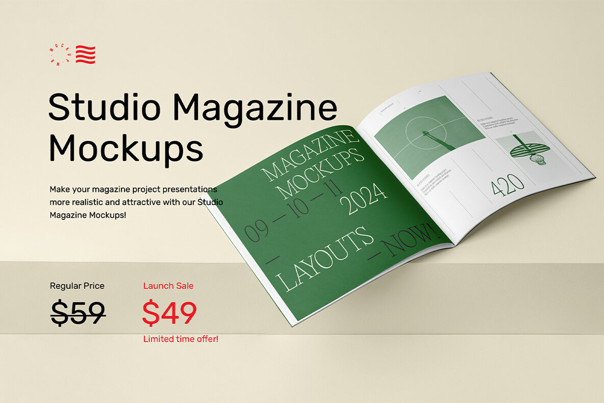 Magazine Mockups   Studio Scenes 2