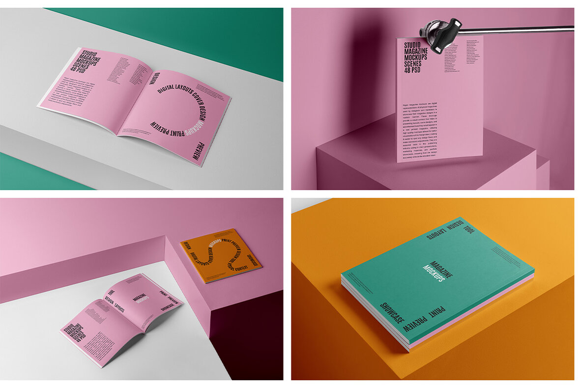 Magazine Mockups   Studio Scenes 23