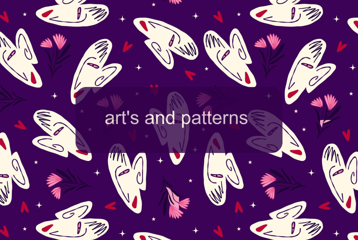 Pink Halloween seamless patterns 12