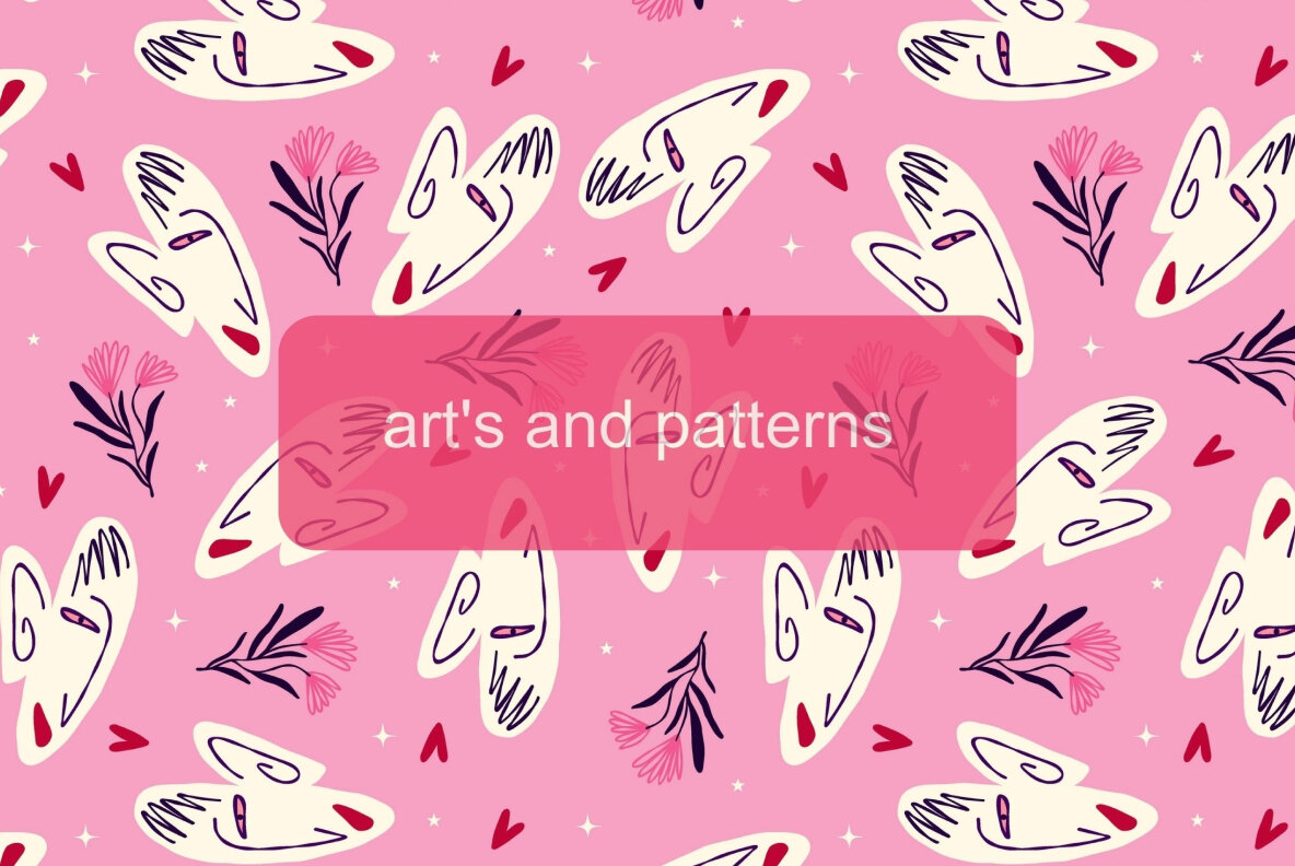 Pink Halloween seamless patterns 14