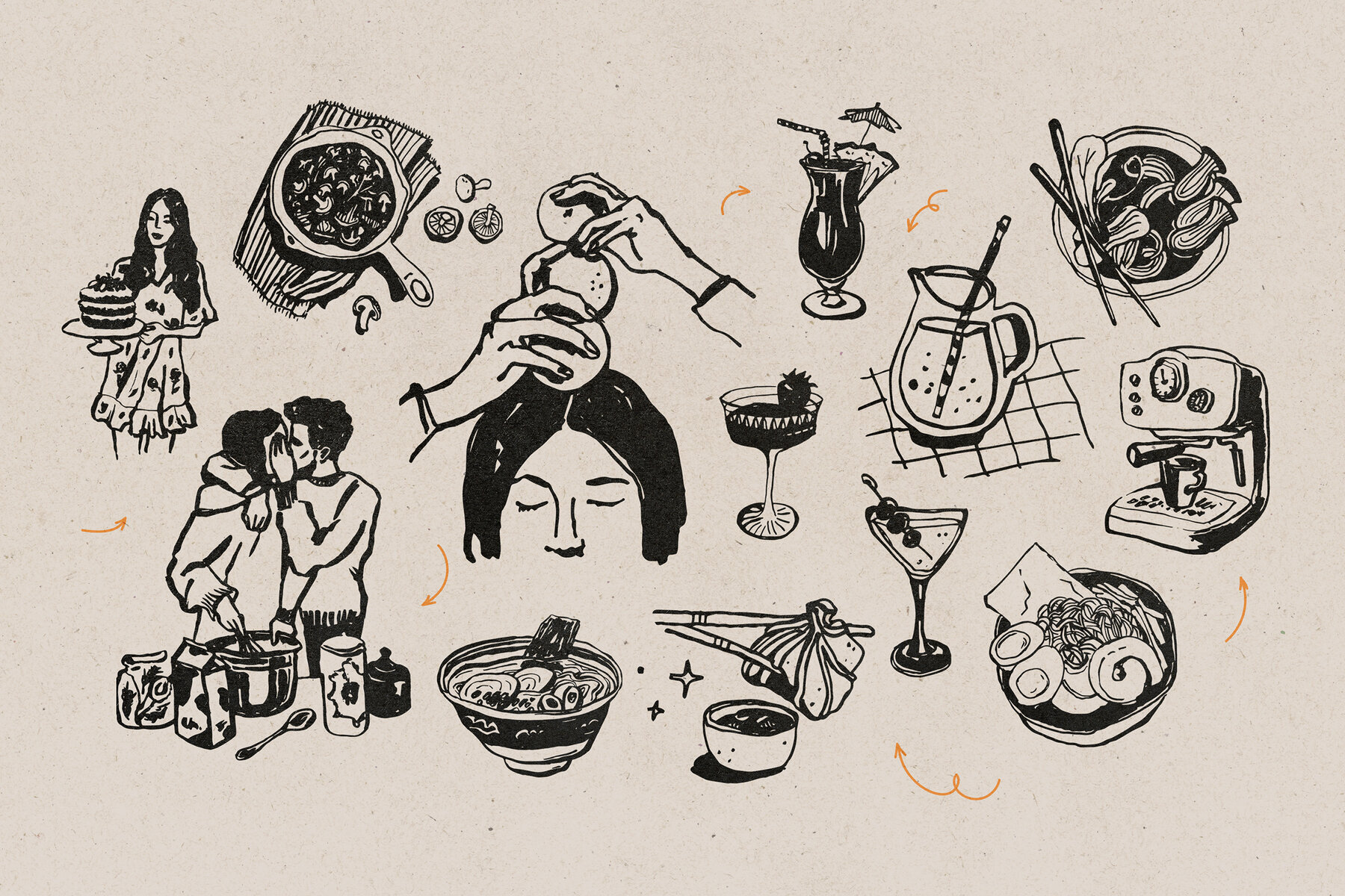 Food and Drinks Illustrations 3