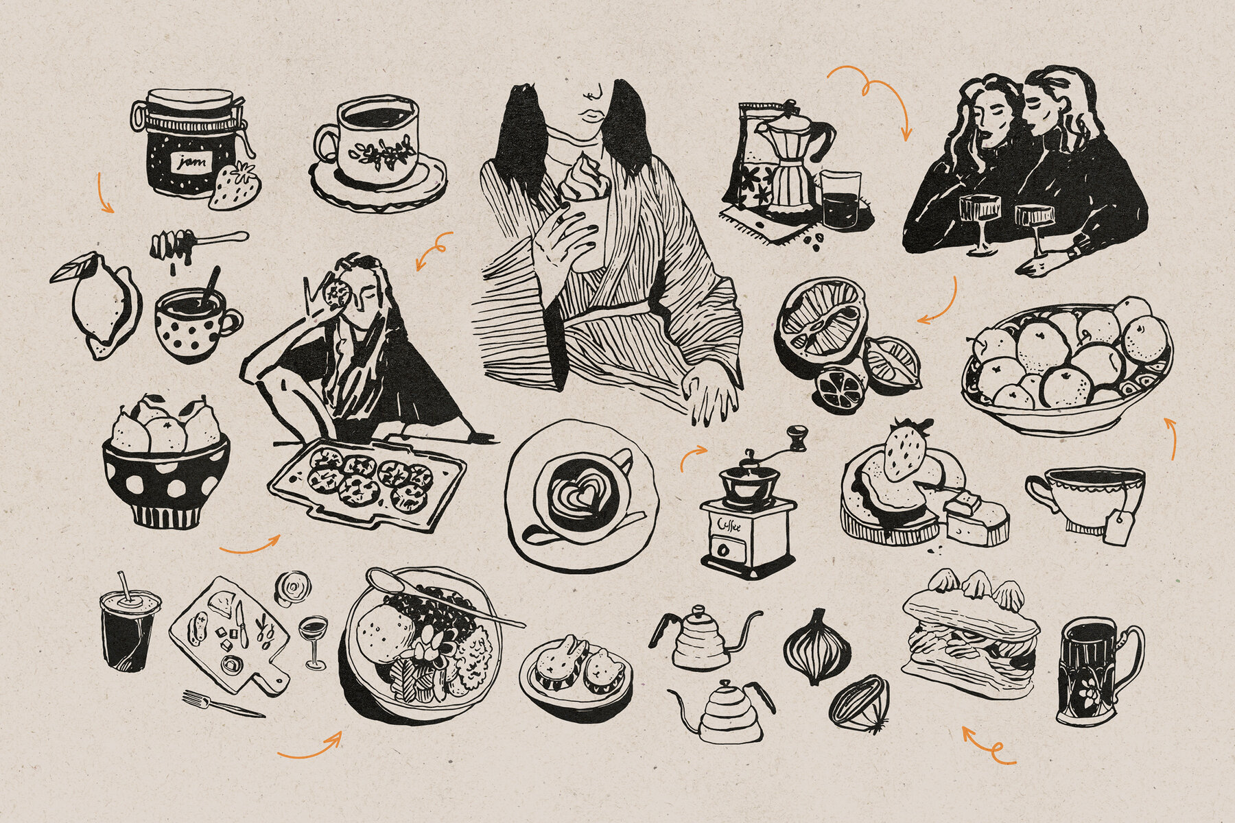 Food and Drinks Illustrations 5