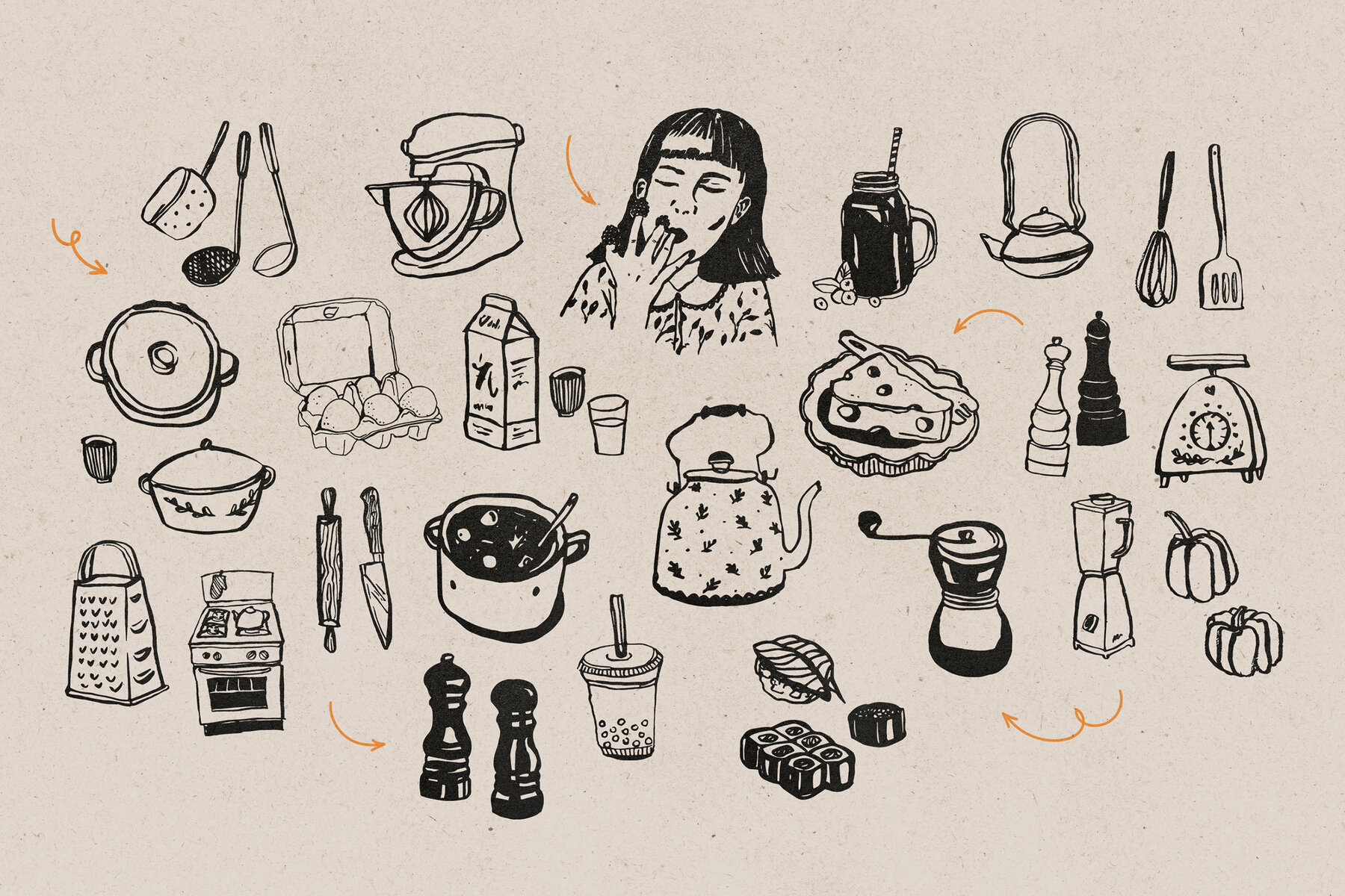 Food and Drinks Illustrations 6