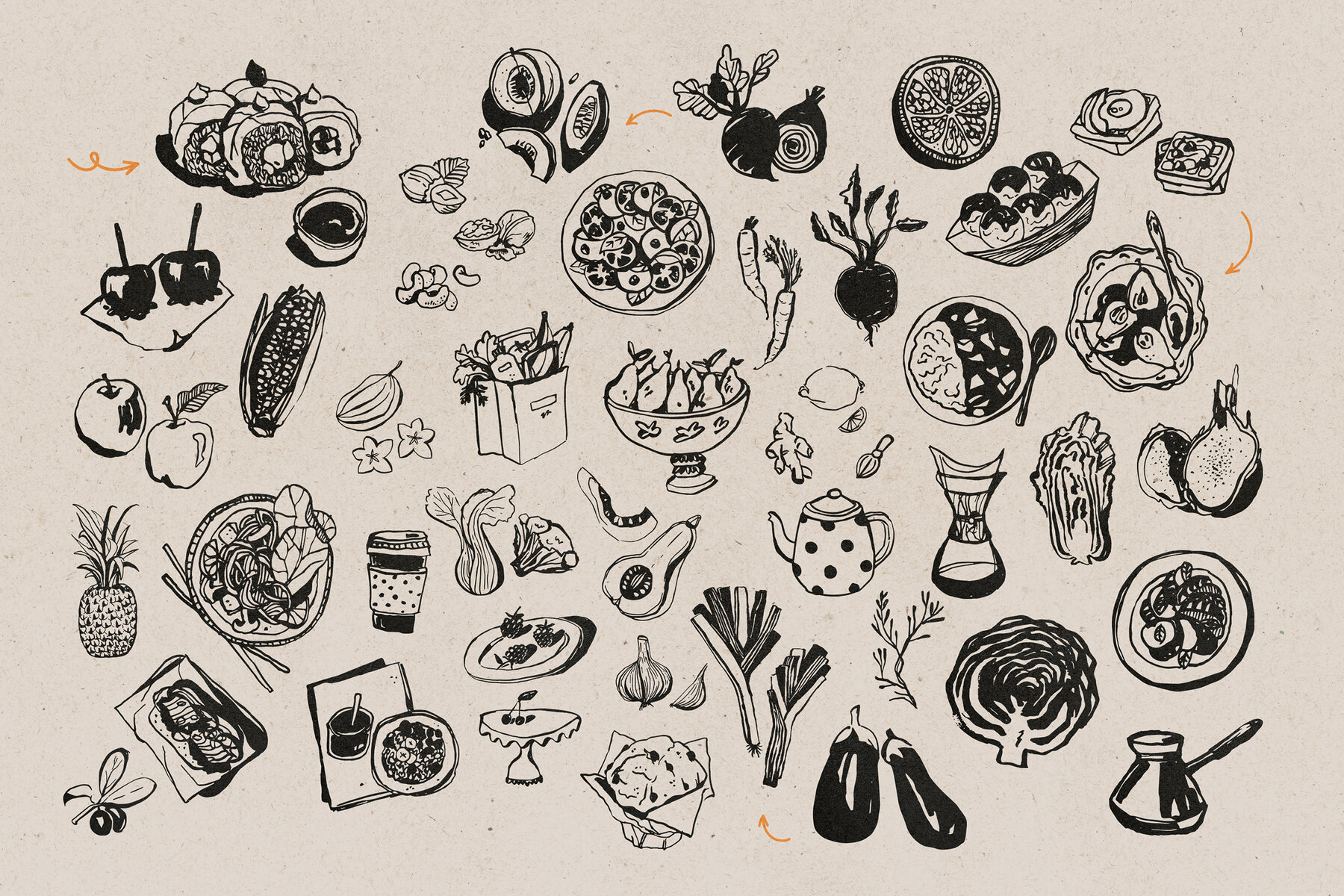 Food and Drinks Illustrations 8