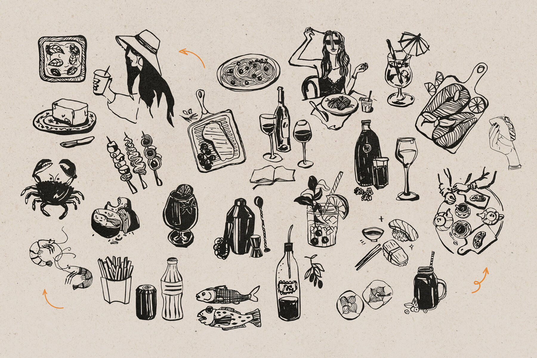Food and Drinks Illustrations 10