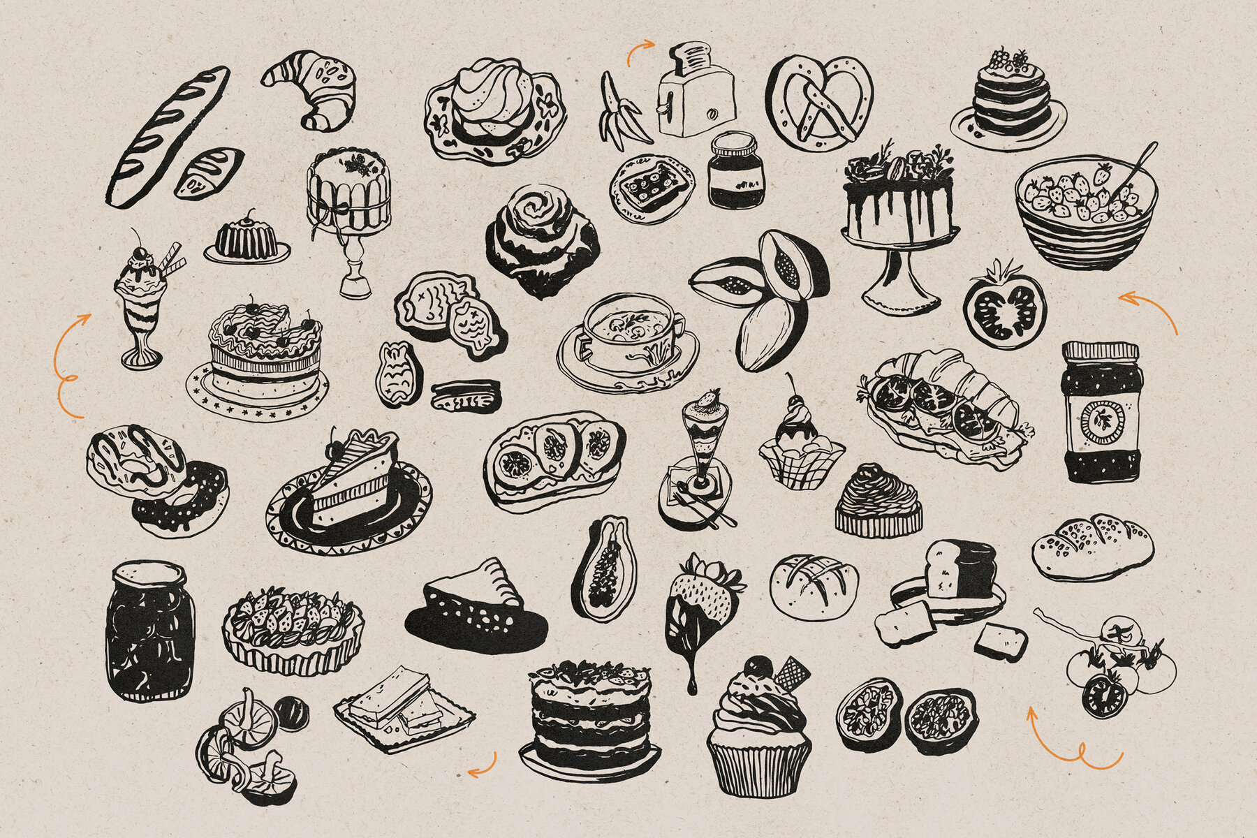 Food and Drinks Illustrations 12