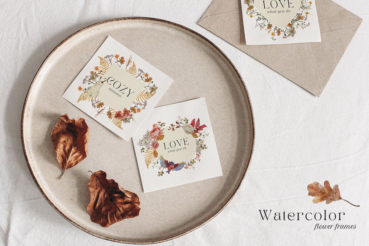 Autumn Fall Watercolor Set 7