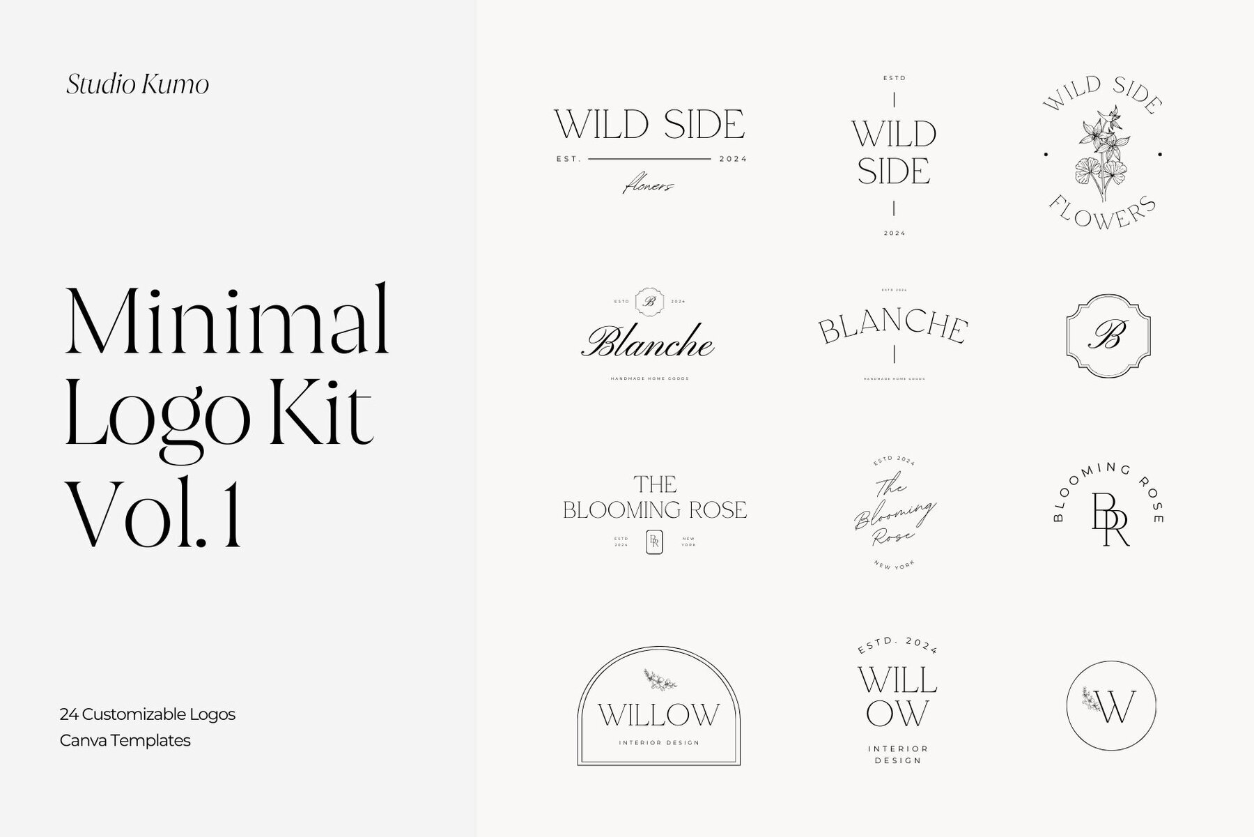 Minimal Logo Kit Canva Templates Vol 1 1