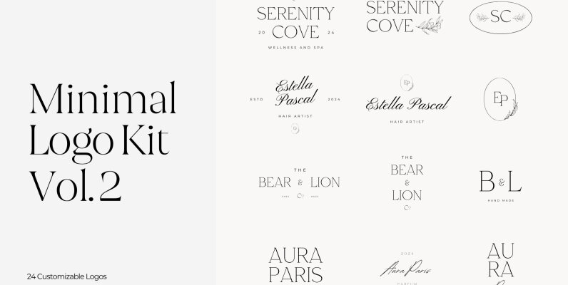 Minimal Logo Kit Canva Templates Vol 2