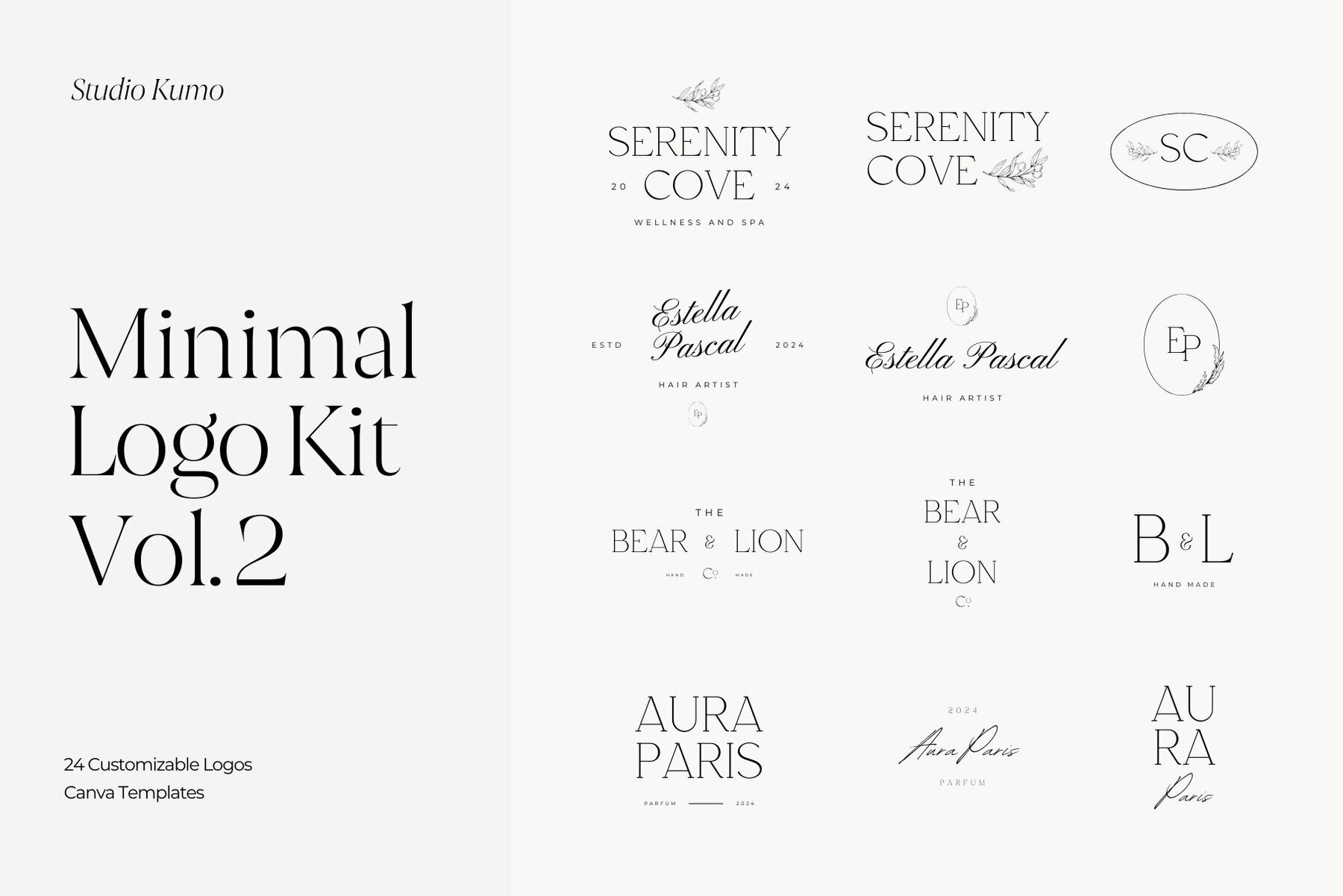 Minimal Logo Kit Canva Templates Vol 2 1