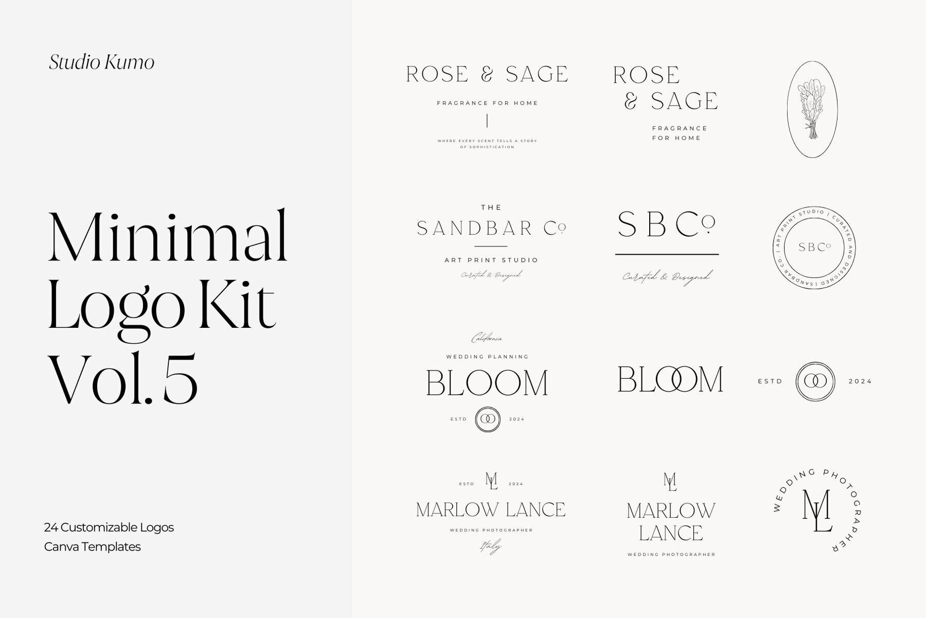 Minimal Logo Kit Canva Templates Vol 5 1