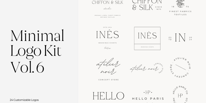 Minimal Logo Kit Canva Templates Vol 6