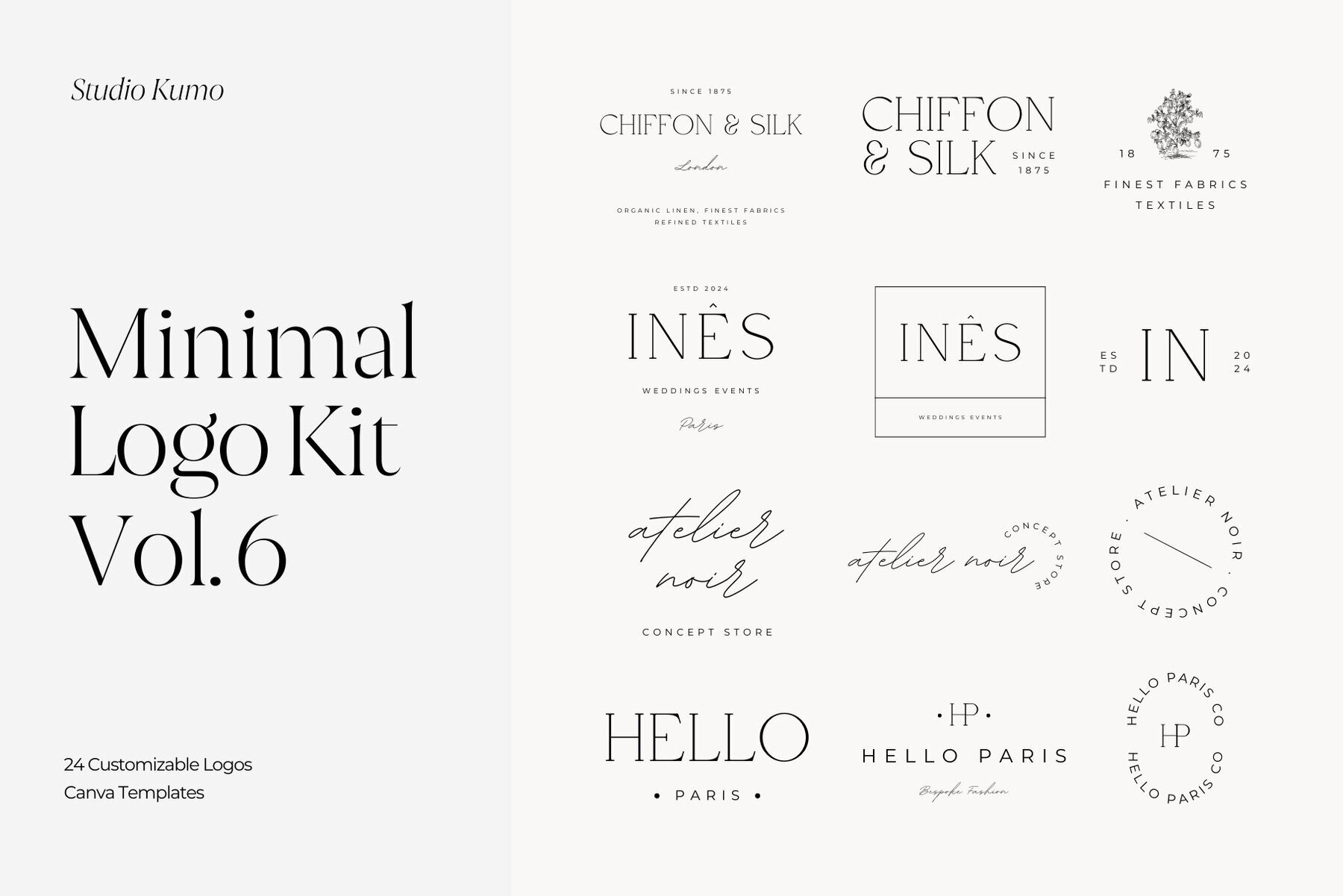 Minimal Logo Kit Canva Templates Vol 6 1