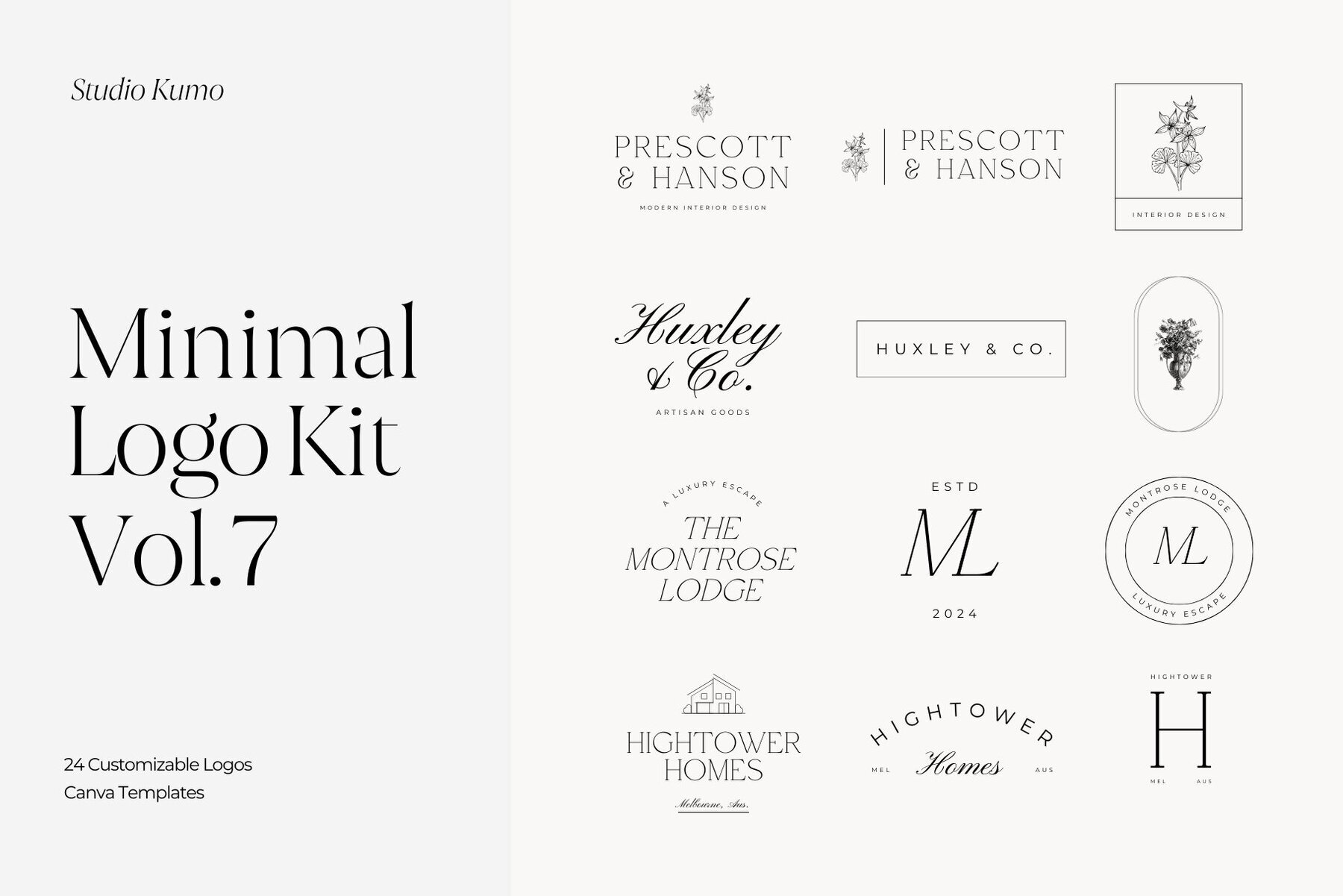 Minimal Logo Kit Canva Templates Vol 7 1