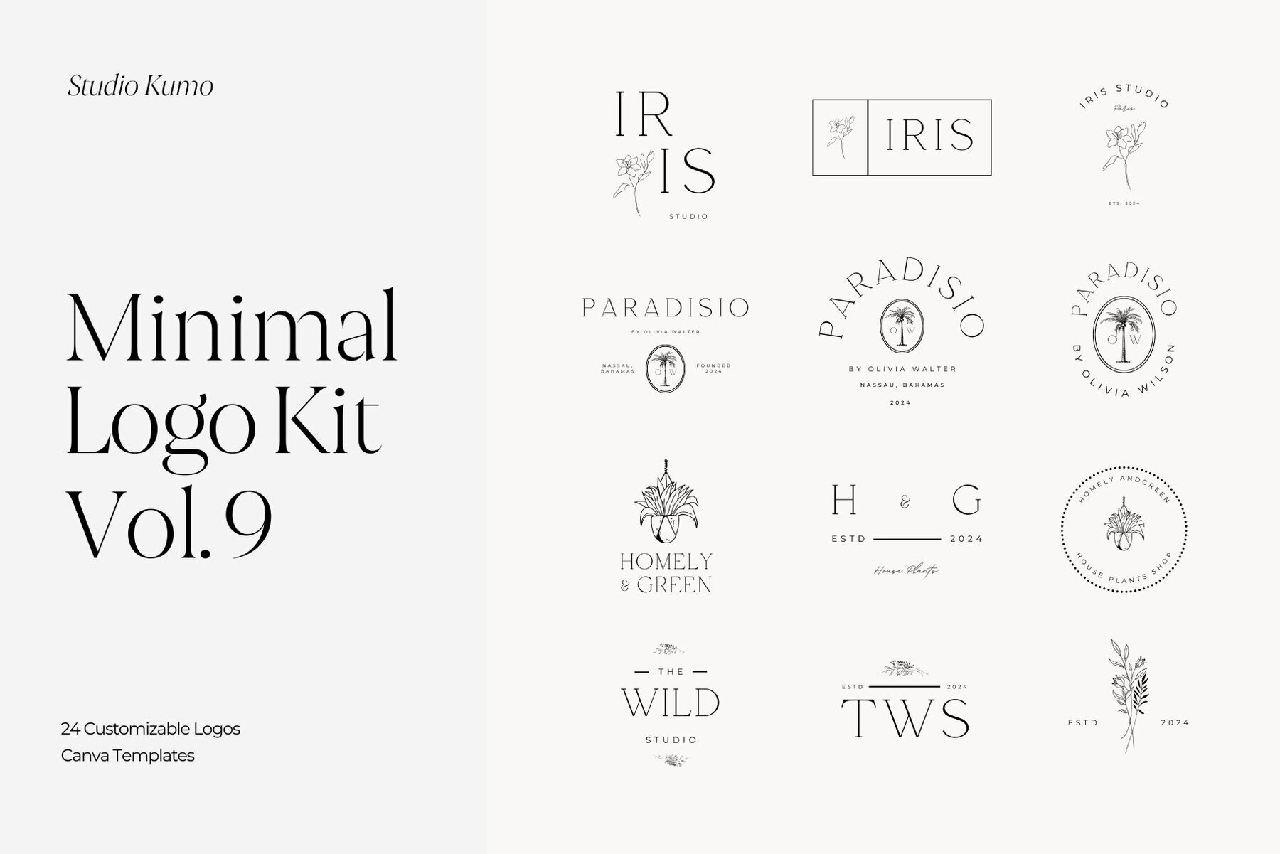 Minimal Logo Kit Canva Templates Vol 9 1