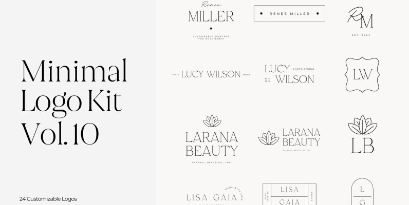 Minimal Logo Kit Canva Templates Vol 10