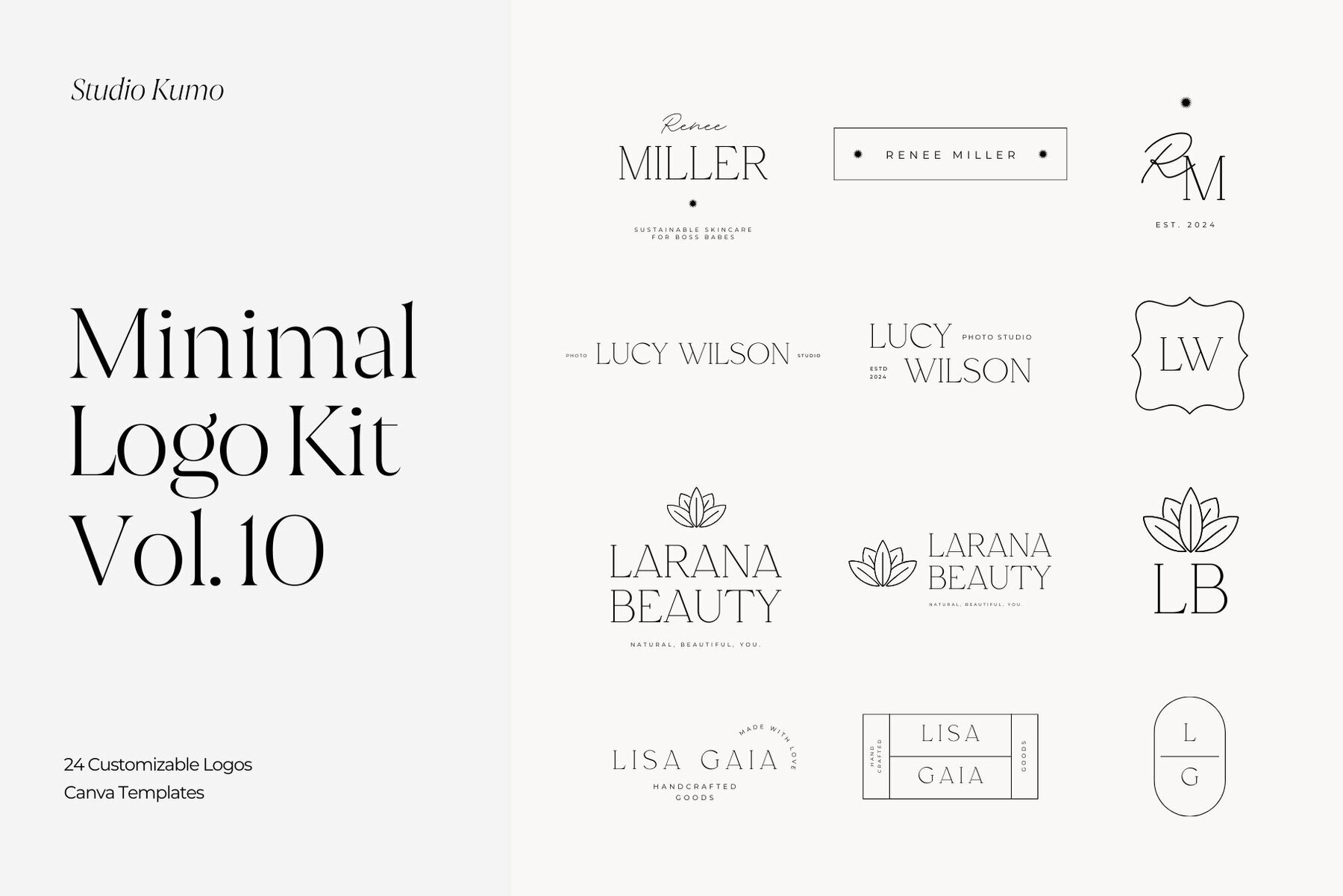 Minimal Logo Kit Canva Templates Vol 10 1