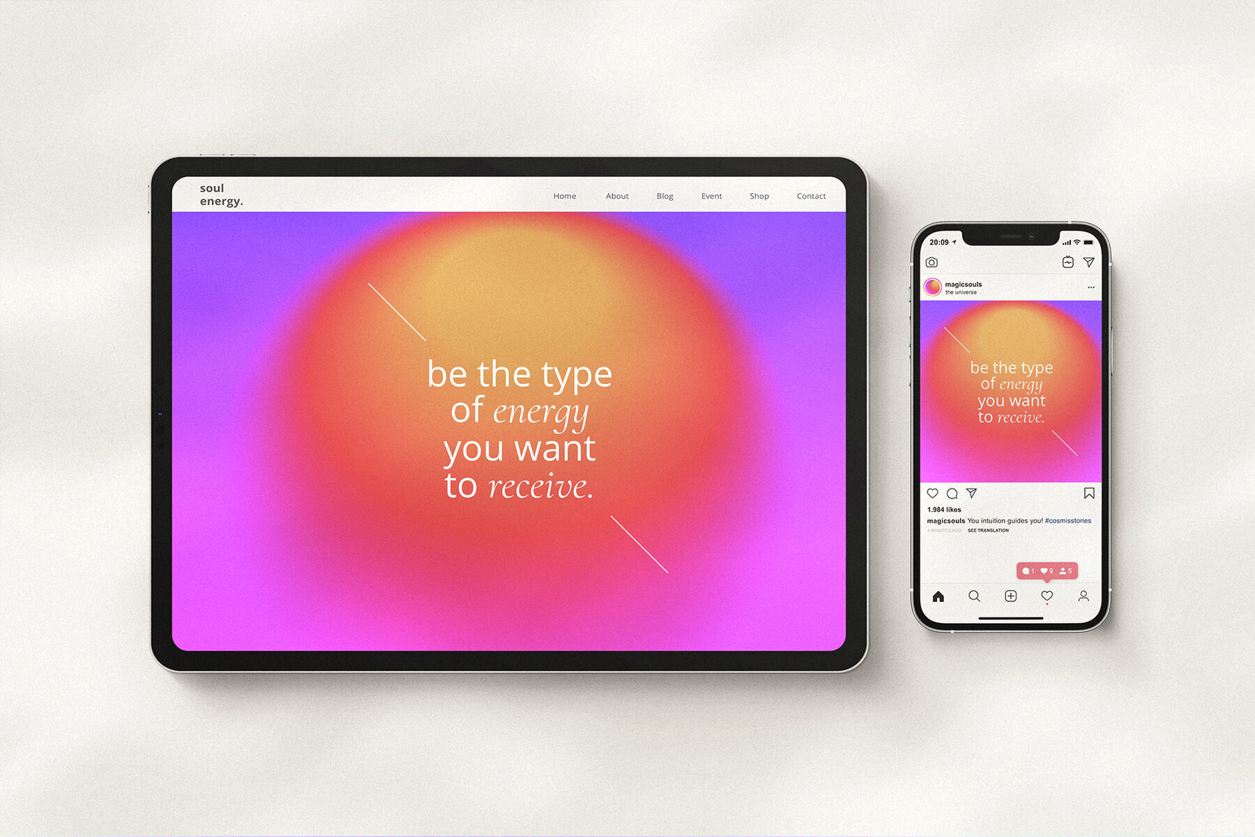 Soul Energy vibrant noisy gradients 2
