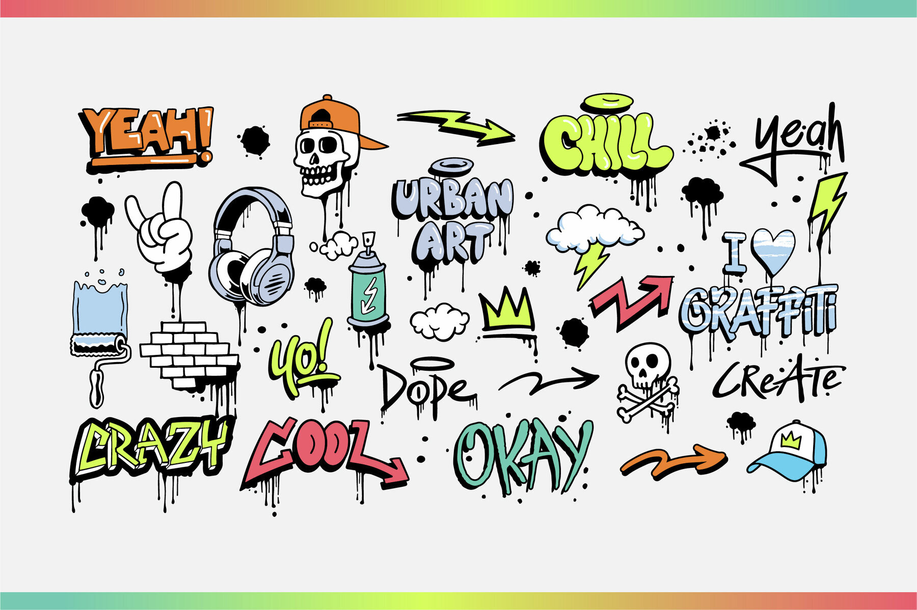 30 Vector Graffiti Illustrations 3