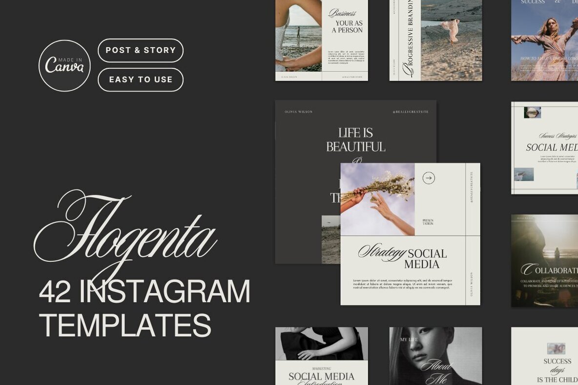 Flogenta Instagram Social Media Canva Template 1