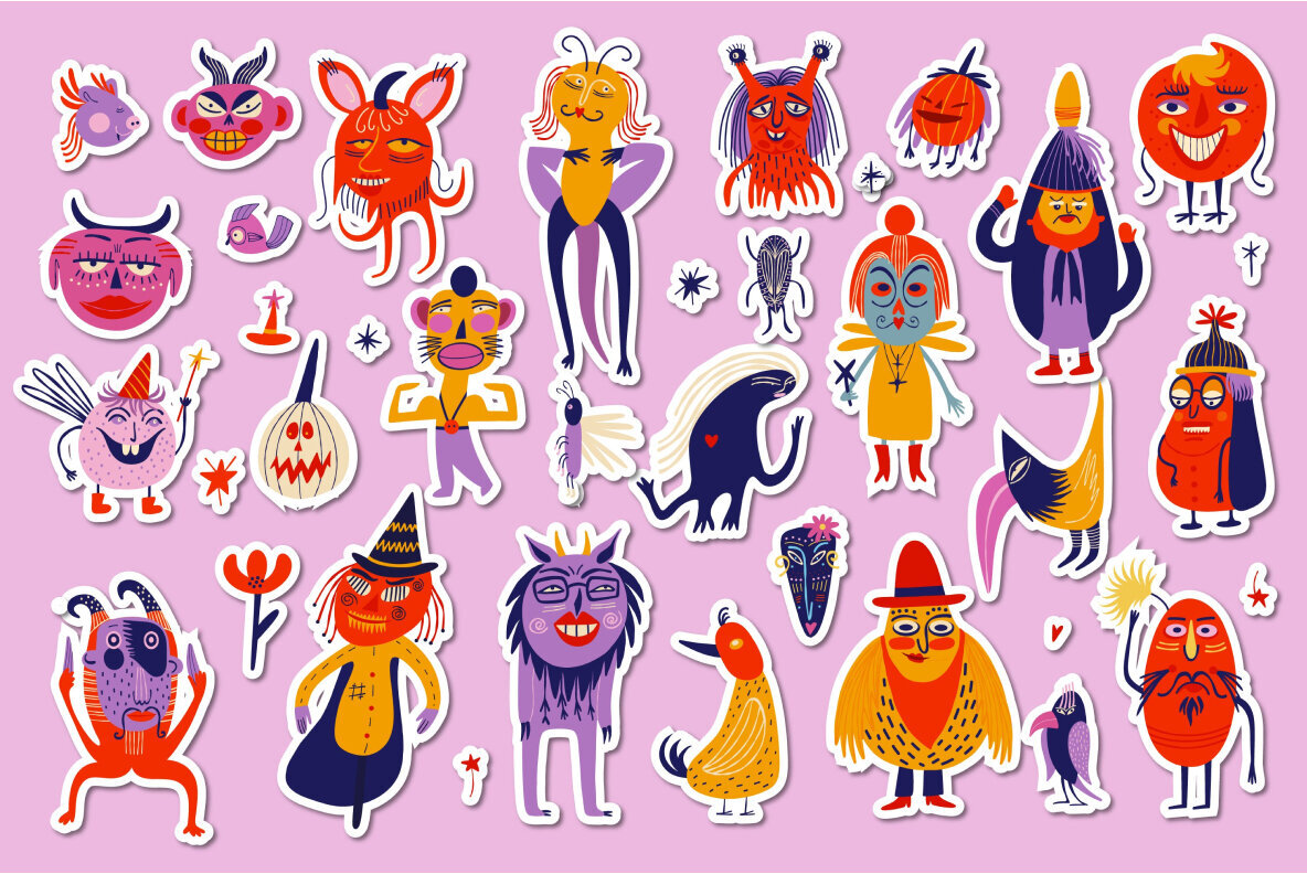 Funky Bizarre Halloween Characters SVG Bundle 1