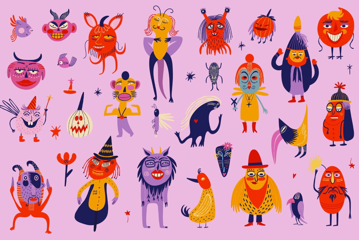 Funky Bizarre Halloween Characters SVG Bundle 3