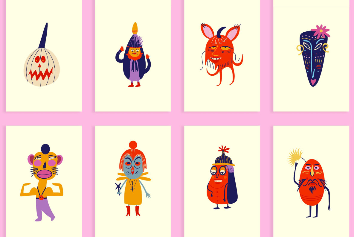 Funky Bizarre Halloween Characters SVG Bundle 5
