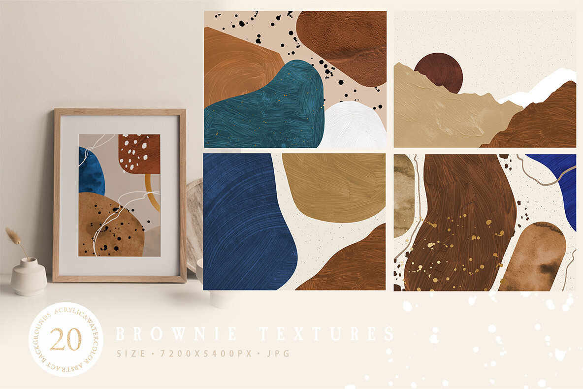 20 Abstract Collage Invitation Textures 3