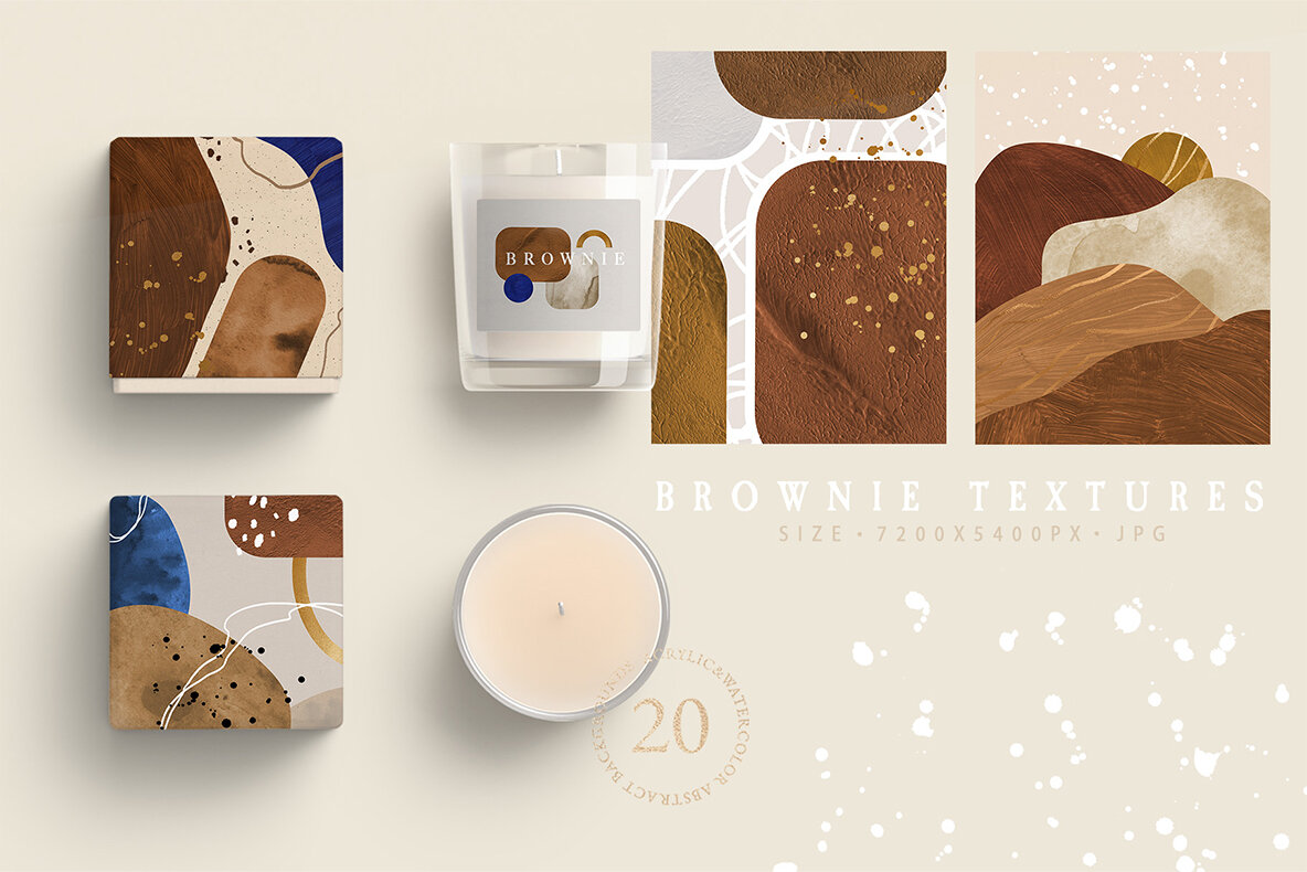 20 Abstract Collage Invitation Textures 6