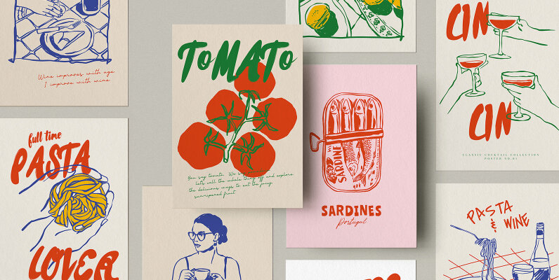 Food Print Poster Collection