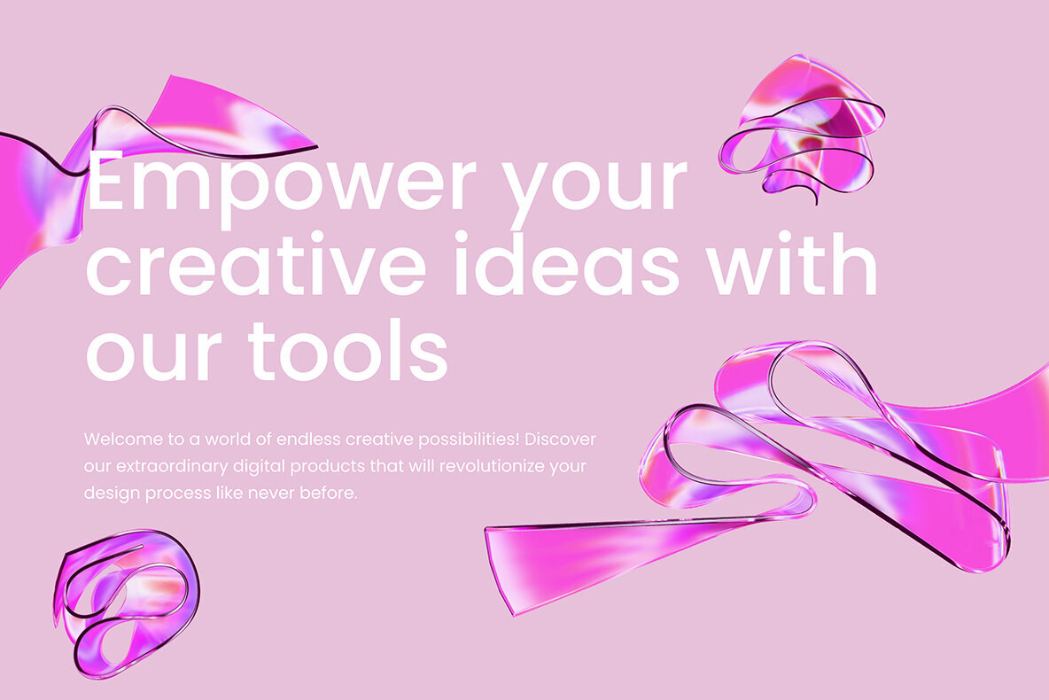 3D Ribbon Glass 108 illustrations 3